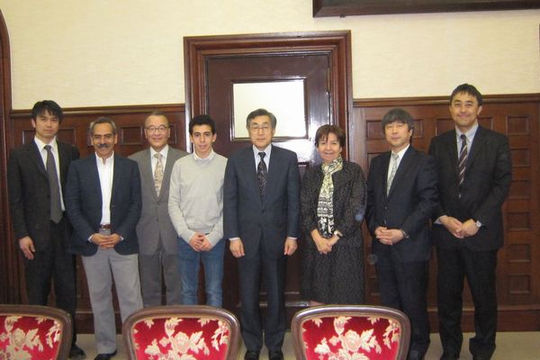 Photo: Welcome lunch for Prof. Toro, with President Yamauchi and board members