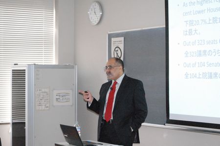 Photo: Ambassador Farukh Amil giving a lecture