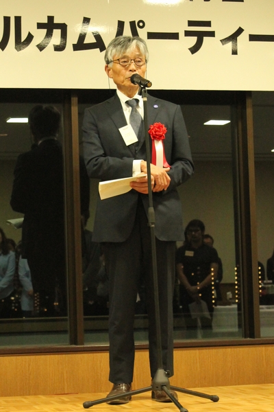 photo: Congratulatory speech by Mr. Kazuo Nagami (Kunitachi City Hall)