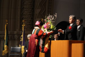 Degree conferment to student representatives from each faculty