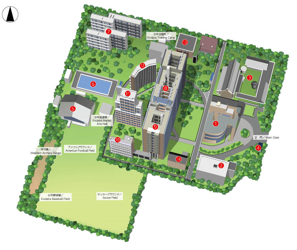 小平国際キャンパス　建物配置図