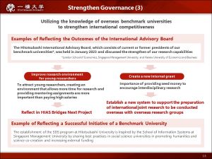Strengthening of the Governance