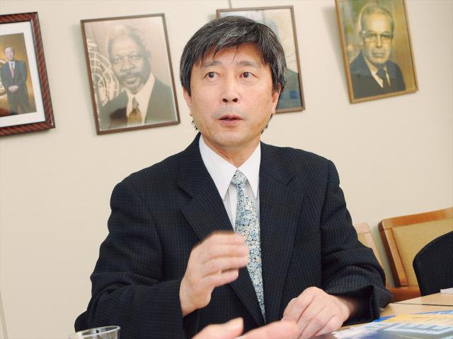 対談の様子-大芝副学長