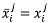 x ̅_i^j=x_i^j