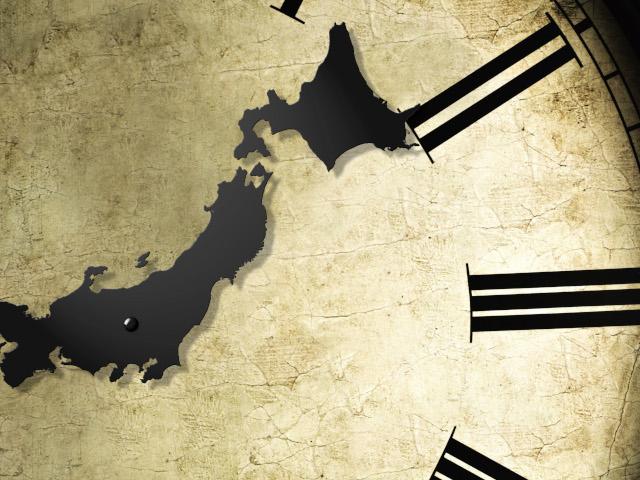 イメージ図-日本地図と時計